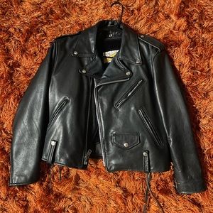 Vintage Leather Schott Moto Jacket Sz 4